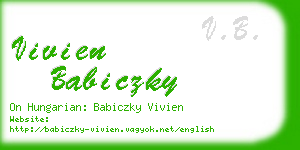 vivien babiczky business card